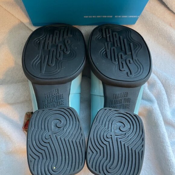 John Fluevog Paulson Light Blue Size 7 Like New Never worn Chunky Retro Boho Vog - Picture 10 of 16